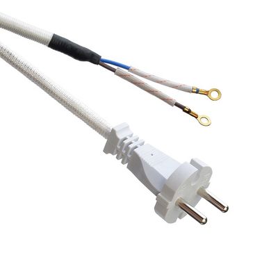 10A/250V PSE 2Pin Plug Power Cord 4.8mm Τερματικό Λευκό SNI με μακροχρόνιο μη ακατέργαστο χαλκό