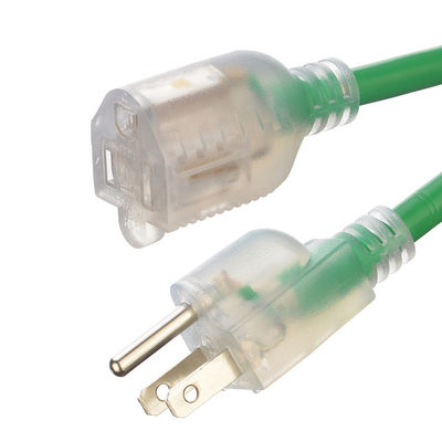 3X8/10/12/14/16AWG Δυναμική τάση 125V NEMA Γυναικείο φως ETL πιστοποιημένο αμερικανικό καλώδιο επέκτασης 3-core εξωτερικό καλώδιο ηλεκτρικής ενέργειας χαλκού