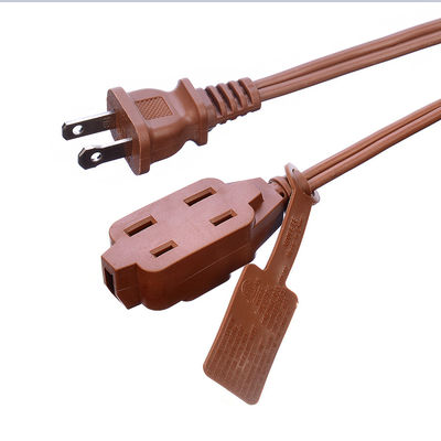 2X16AWG Brown Isolation Protection ETL Plug Power Cord Extension Cord NEMA αρσενικό άκρο Τύπος ETL συμμορφούμενος με το ETL πιστοποιημένο