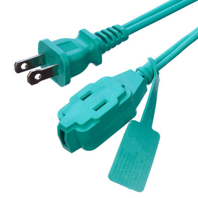 Πράσινο 2 Pin Laptop Plug Power Cord Extension Cord με προστασία από μόνωση