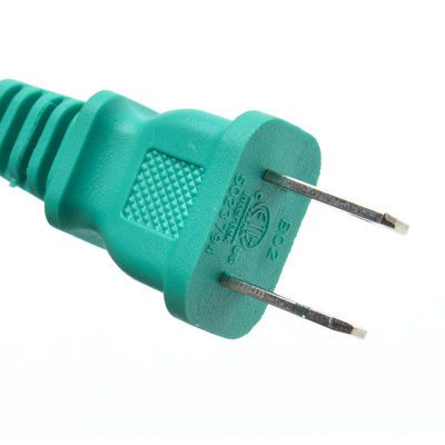 Πράσινο 2 Pin Laptop Plug Power Cord Extension Cord με προστασία από μόνωση