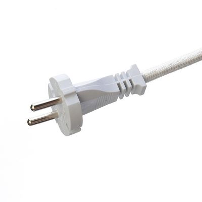 10A/250V PSE 2Pin Plug Power Cord 4.8mm Τερματικό Λευκό SNI με μακροχρόνιο μη ακατέργαστο χαλκό
