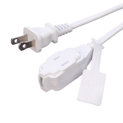 2X16AWG Λευκό 2 Πιν Home Μικροκυμάτων Φούρνο Σημείο Ηλεκτρικό καλώδιο επέκτασης καλωδίων για 125V ονομαστική τάση και υλικό PVC Jacket