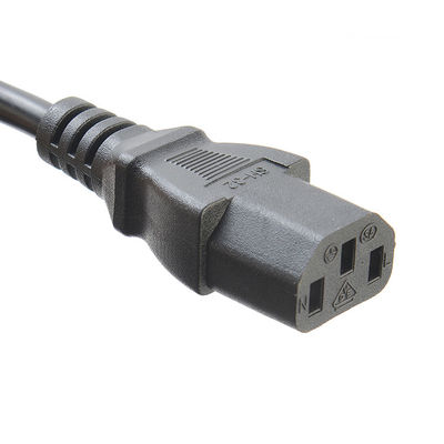 Εγγυημένο από την VDE Shucko CEE7/7 Συναρμολογητής με IEC C13 Συνδετήρα Ηλεκτρονικά καλώδια τροφοδοσίας υπολογιστή