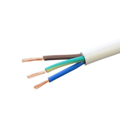 Περιοχή θερμοκρασίας -5C έως 70C RVV 3 πυρήνες 3X0.75mm2 λευκή μονωμένη προστασία Ηλεκτρικό καλώδιο ηλεκτρικής ενέργειας με νηματωμένο αγωγό