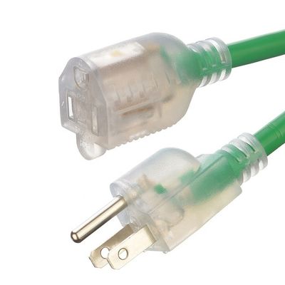 Βόρεια Αμερική ETL 3 Pin Heavy Duty Extension Cord 25 ft με προβολέα και μήκος ακροπέδου 25FT Διορισμένο ρεύμα 15A