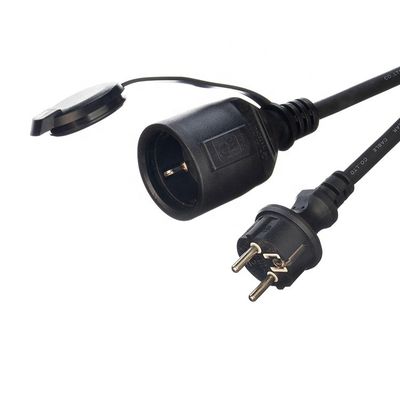 Εξωτερικό καλώδιο επέκτασης 3x1.5mm2 Καλώδιο ρεύματος 220v Καλώδιο ρεύματος με 2 πόλους Αδιάβροχη πρίζα Προτύπου γείωσης 16A/250V