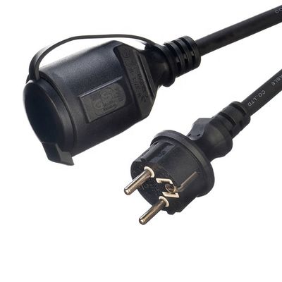 Εξωτερικό καλώδιο επέκτασης 3x1.5mm2 Καλώδιο ρεύματος 220v Καλώδιο ρεύματος με 2 πόλους Αδιάβροχη πρίζα Προτύπου γείωσης 16A/250V