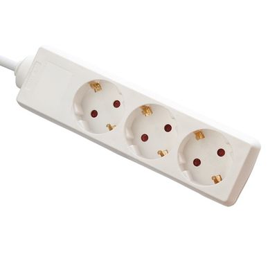 Διαφορετικά πρότυπα 3*0.75mm καλώδιο ρεύματος Πολλαπλή πρίζα Ηλεκτρική πρίζα επέκταση 3 οδών καθολικό καλώδιο επέκτασης 250V/16A λευκό