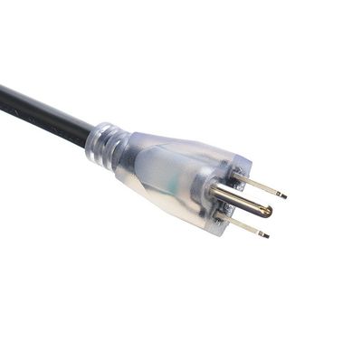 6 ft Βόρεια Αμερική ETL 3 Pin Heavy Duty εξωτερικό καλώδιο επέκτασης με φωτισμένο άκρο θηλυκό άκρο τύπου NEMA
