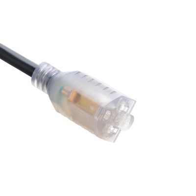 6 ft Βόρεια Αμερική ETL 3 Pin Heavy Duty εξωτερικό καλώδιο επέκτασης με φωτισμένο άκρο θηλυκό άκρο τύπου NEMA