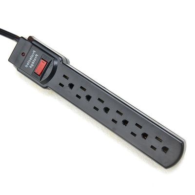Άνδρας Τύπος Τύπου NEMA 5-15P ETL15A/125V 6 Ηλεκτρική έξοδος Ηλεκτρική επέκταση πρίζας πρίζας ηλεκτρικής τροφοδοσίας προστατευτής από υπερτάσεις για οικιακές συσκευές