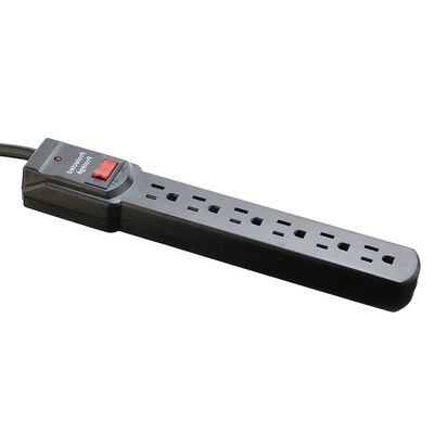 Άνδρας Τύπος Τύπου NEMA 5-15P ETL15A/125V 6 Ηλεκτρική έξοδος Ηλεκτρική επέκταση πρίζας πρίζας ηλεκτρικής τροφοδοσίας προστατευτής από υπερτάσεις για οικιακές συσκευές