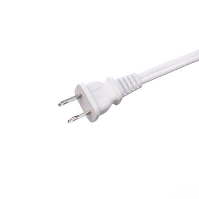 Λευκό ETL Standard 2 Pin Plug με 18 AWG καλώδιο Nema 1-15p έως 1-15r αρσενικό σε θηλυκό καλώδιο επέκτασης με 13A ονομαστικό ρεύμα