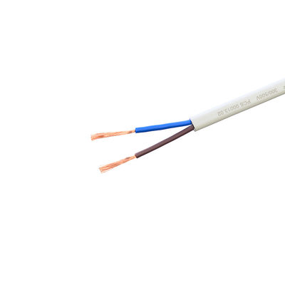 Λευκό SNI Certificated H03VVH2-F 300/300V Flexible 2x0.75 Mm2 Copper Cable for Household Building Ηλεκτρικό Καλώδιο Ενέργειας