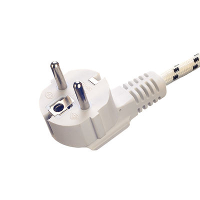 VDE Standard Power Cord για ατμό σίδηρο Εμπορικό ονομαστικό ρεύμα 16A 3 άκρη βαμβάκι πλεγμένο καλώδιο επέκτασης AC