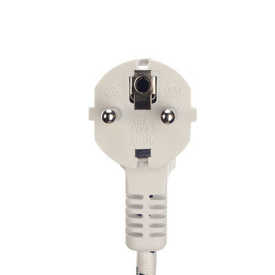 VDE Standard Power Cord για ατμό σίδηρο Εμπορικό ονομαστικό ρεύμα 16A 3 άκρη βαμβάκι πλεγμένο καλώδιο επέκτασης AC