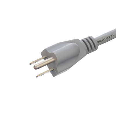 Εμπορικό καλώδιο ηλεκτρικής ενέργειας ETL 14 AWG ανοικτό τέλος για φορητό υπολογιστή 15A NEMA-15P 3 φάσης Plug Extension Cord Universal Socket Branded Power Cable