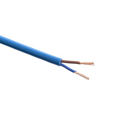 Απομονωμένο VDE Standard Blue 300/300V RVV 2*0.75mm Ευέλικτο καλώδιο ηλεκτρικής ενέργειας Δύο πυρήνες σύρματος Χάλκινος αγωγός με μόνωση