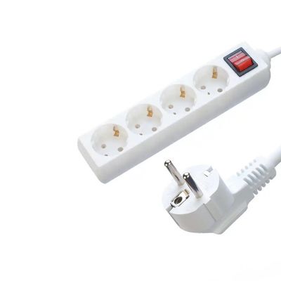 250V Universal Socket 3M 5M Cable 4-Hole Power Strip 3x4 Cable 16A για πολλαπλές πηγές και συσκευές