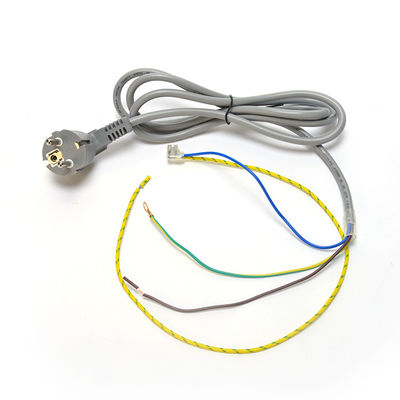 Δικτυακό καλώδιο ηλεκτρικής ενέργειας Eu Plug με ανοιχτά άκρα απογυμνωμένα δαχτυλίδια H05vv-f 3g1.0mm2 Cee7/7 Euro Δικτυακό καλώδιο ηλεκτρικής ενέργειας 1.5mm και τυποποιημένη γείωση