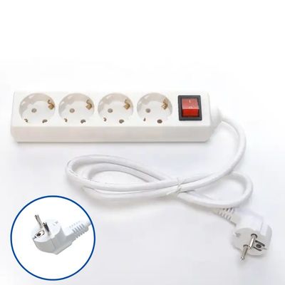 250V Universal Socket 3M 5M Cable 4-Hole Power Strip 3x4 Cable 16A για πολλαπλές πηγές και συσκευές