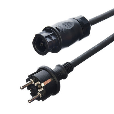 Χωρισμός από καουτσούκ H07RN-F Schuko Plug AC καλώδιο ισχύος για Betteri BC01 IP68 σύνδεσμος και ηλιακό πάνελ μετατροπέα