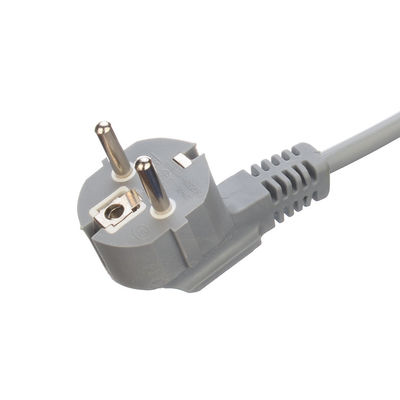 Δικτυακό καλώδιο ηλεκτρικής ενέργειας Eu Plug με ανοιχτά άκρα απογυμνωμένα δαχτυλίδια H05vv-f 3g1.0mm2 Cee7/7 Euro Δικτυακό καλώδιο ηλεκτρικής ενέργειας 1.5mm και τυποποιημένη γείωση