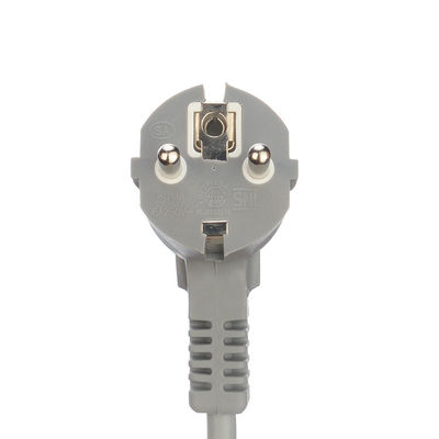 Δικτυακό καλώδιο ηλεκτρικής ενέργειας Eu Plug με ανοιχτά άκρα απογυμνωμένα δαχτυλίδια H05vv-f 3g1.0mm2 Cee7/7 Euro Δικτυακό καλώδιο ηλεκτρικής ενέργειας 1.5mm και τυποποιημένη γείωση