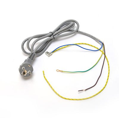 Δικτυακό καλώδιο ηλεκτρικής ενέργειας Eu Plug με ανοιχτά άκρα απογυμνωμένα δαχτυλίδια H05vv-f 3g1.0mm2 Cee7/7 Euro Δικτυακό καλώδιο ηλεκτρικής ενέργειας 1.5mm και τυποποιημένη γείωση