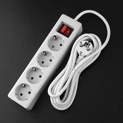 250V Universal Socket 3M 5M Cable 4-Hole Power Strip 3x4 Cable 16A για πολλαπλές πηγές και συσκευές