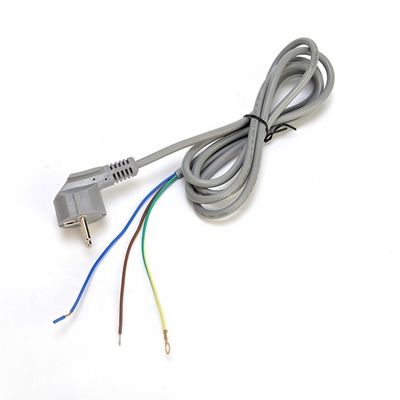 16A Plug VDE H05vv-f 3g1.0mm2 Σύρμα απογυμνωμένο με ανοιχτό άκρο Προσαρμοσμένο AC Ηλεκτρονικό ρεύμα Euro Cord Καλύτερο καλωσόρισμα