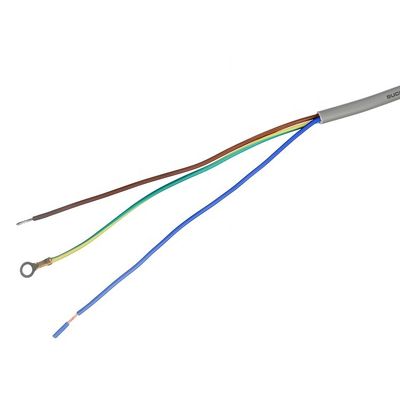16A Plug VDE H05vv-f 3g1.0mm2 Σύρμα απογυμνωμένο με ανοιχτό άκρο Προσαρμοσμένο AC Ηλεκτρονικό ρεύμα Euro Cord Καλύτερο καλωσόρισμα