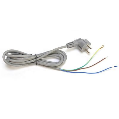 16A Plug VDE H05vv-f 3g1.0mm2 Σύρμα απογυμνωμένο με ανοιχτό άκρο Προσαρμοσμένο AC Ηλεκτρονικό ρεύμα Euro Cord Καλύτερο καλωσόρισμα