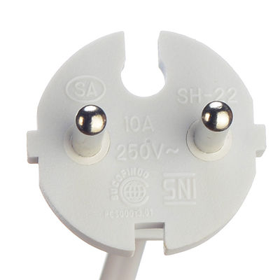 1.8M SNI 2 Pin Prong Eu Cable Σωλήνας τροφοδοσίας ηλεκτρικού ρεύματος για το κτίριο