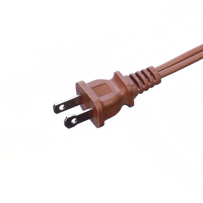 18AWG ETL Pararell Wire AC Power Cord with Switch and Socket Extension Cord Brown ETL Standard PVC Jacket USA 2 Prong Ηλεκτρικό καλώδιο με διακόπτη και πρίζα