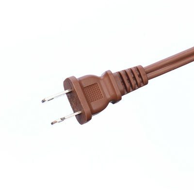 18AWG ETL Pararell Wire AC Power Cord with Switch and Socket Extension Cord Brown ETL Standard PVC Jacket USA 2 Prong Ηλεκτρικό καλώδιο με διακόπτη και πρίζα