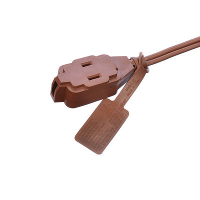 18AWG ETL Pararell Wire AC Power Cord with Switch and Socket Extension Cord Brown ETL Standard PVC Jacket USA 2 Prong Ηλεκτρικό καλώδιο με διακόπτη και πρίζα