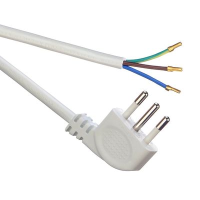 IMQ Standard 3 Pin Angled 16A Ιταλία Λευκά καλώδια ηλεκτρικής ενέργειας H05VV-F 3x0.75MM2 με κλειστό τερματικό από την Trusted