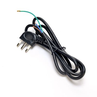 16A IEC 60320 C13 Clover Connector Μαύρο Ιταλικό Πρότυπο H05VV-F 3x0.75MM2 Σωλήνας επέκτασης Γείωση Σώμα Γείωση