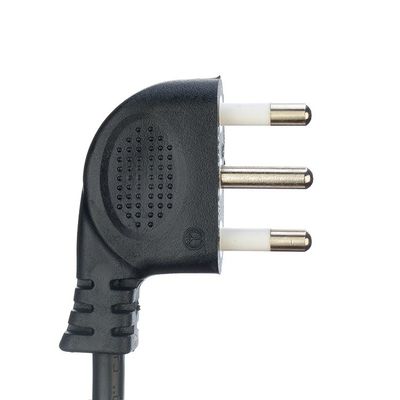 16A IEC 60320 C13 Clover Connector Μαύρο Ιταλικό Πρότυπο H05VV-F 3x0.75MM2 Σωλήνας επέκτασης Γείωση Σώμα Γείωση