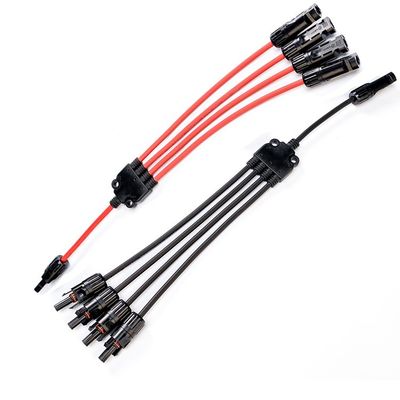 Τυπικά τμήματα 1C X56/0.285MM Διεύρυνση καλωδίου φωτοβολταϊκών Y Διαχωριστής 4 έως 1 PV004 Άντρες και γυναίκες συνδέσεις 40 σετ/κατάστημα