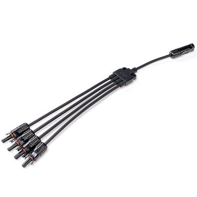 Τυπικά τμήματα 1C X56/0.285MM Διεύρυνση καλωδίου φωτοβολταϊκών Y Διαχωριστής 4 έως 1 PV004 Άντρες και γυναίκες συνδέσεις 40 σετ/κατάστημα