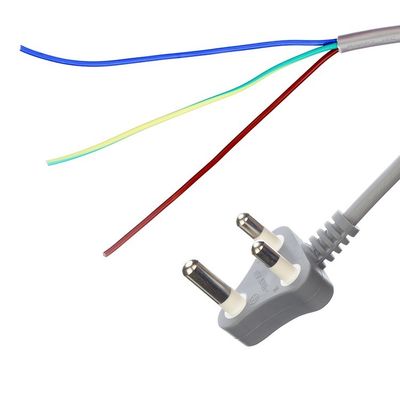 450v H05VV-F 3X0.75MM2 3 φάσης πλέγμα καλώδιο ηλεκτρικής ενέργειας για τη Νότια Αφρική SABS Grey Free Oxygen Bared Stranded Copper