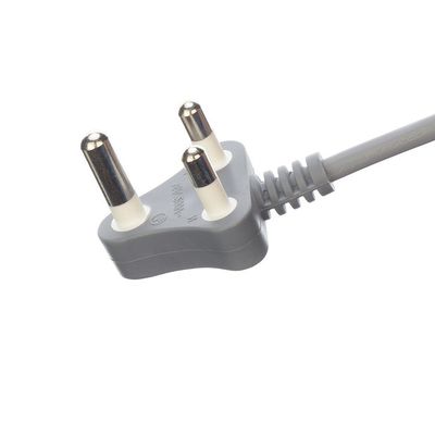 450v H05VV-F 3X0.75MM2 3 φάσης πλέγμα καλώδιο ηλεκτρικής ενέργειας για τη Νότια Αφρική SABS Grey Free Oxygen Bared Stranded Copper
