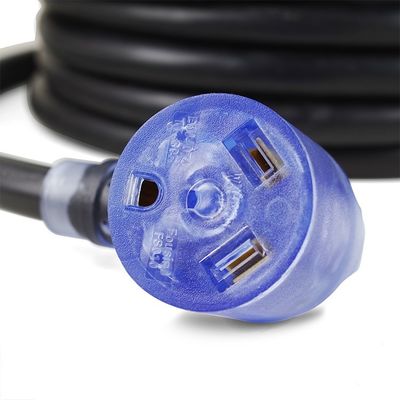 30Amp Heavy Duty RV Extension Cord 10 AWG ETL 50ft TT-30P έως TT-30R με LED δείκτη και εύκολο σχεδιασμό αποσύνδεσης