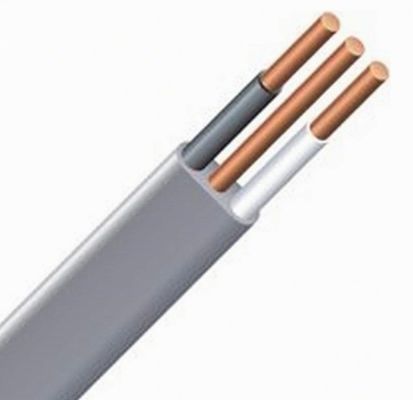 100m Ρολ 2.5mm Χαλκού Διοδηγού ηλεκτρικό καλώδιο σύρμα με 1.5mm καλώδιο γης σε γκρι δίδυμο επίπεδο καλώδιο BS6004 πρότυπο