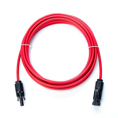 1x4mm2 XLPO XLPE Φωτοβολταϊκά καλώδια ηλεκτρικής ενέργειας Καλώδια επέκτασης με κονσερβοποιημένο χαλκό και συνδετήρα PV004 TUV Εγκριθείσα προστασία από τις ακτινοβολίες UV