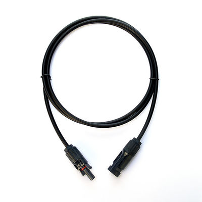 1x4mm2 XLPO XLPE Φωτοβολταϊκά καλώδια ηλεκτρικής ενέργειας Καλώδια επέκτασης με κονσερβοποιημένο χαλκό και συνδετήρα PV004 TUV Εγκριθείσα προστασία από τις ακτινοβολίες UV