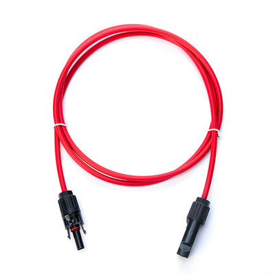 1x4mm2 XLPO XLPE Φωτοβολταϊκά καλώδια ηλεκτρικής ενέργειας Καλώδια επέκτασης με κονσερβοποιημένο χαλκό και συνδετήρα PV004 TUV Εγκριθείσα προστασία από τις ακτινοβολίες UV